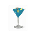 Blue Lemon Cocktail Print