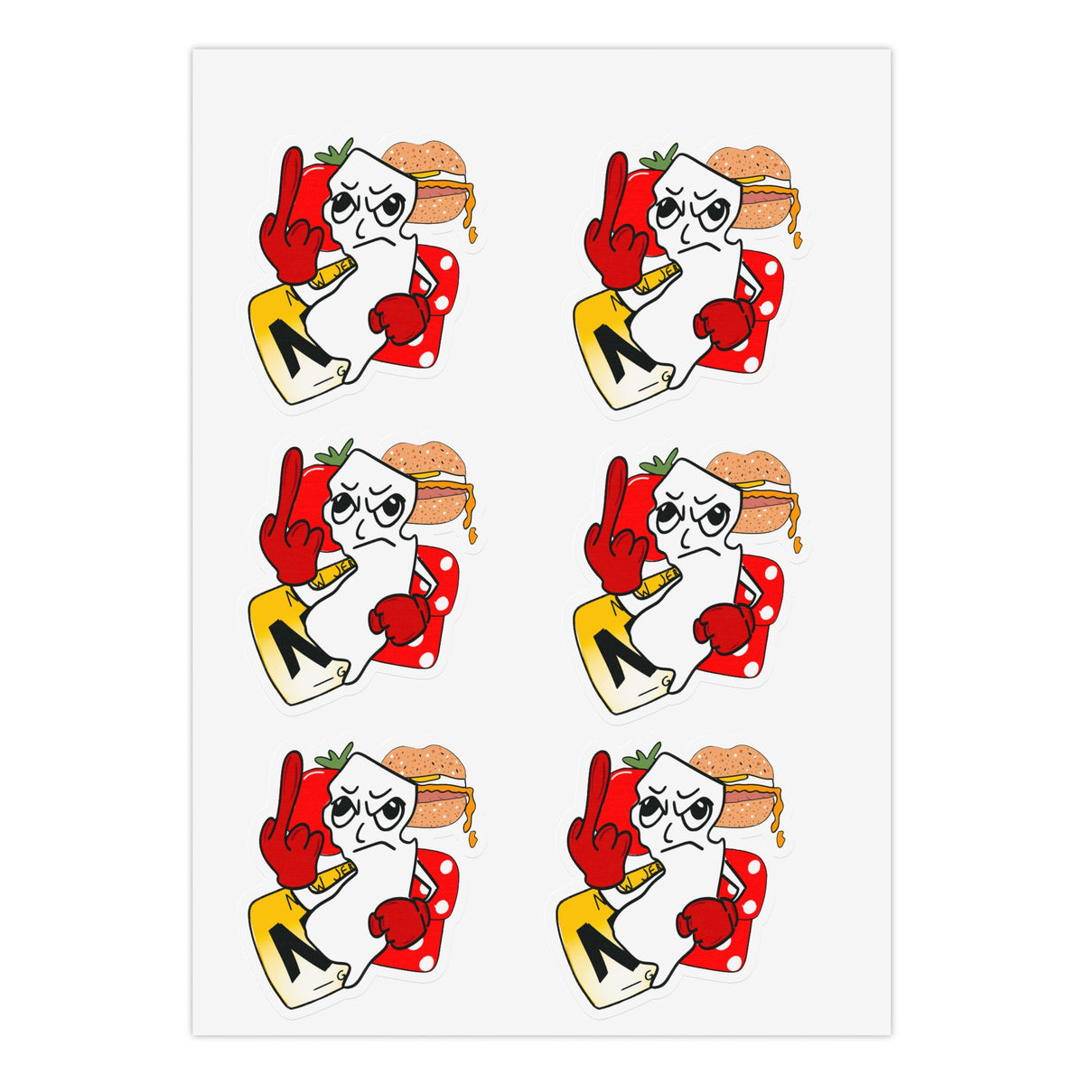 Jersey pride sticker sheet